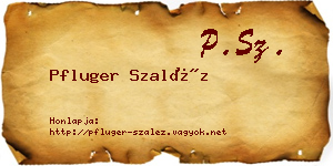 Pfluger Szaléz névjegykártya